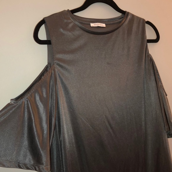 Zara Sheen Cold Shoulder Dress - Picture 5 of 6